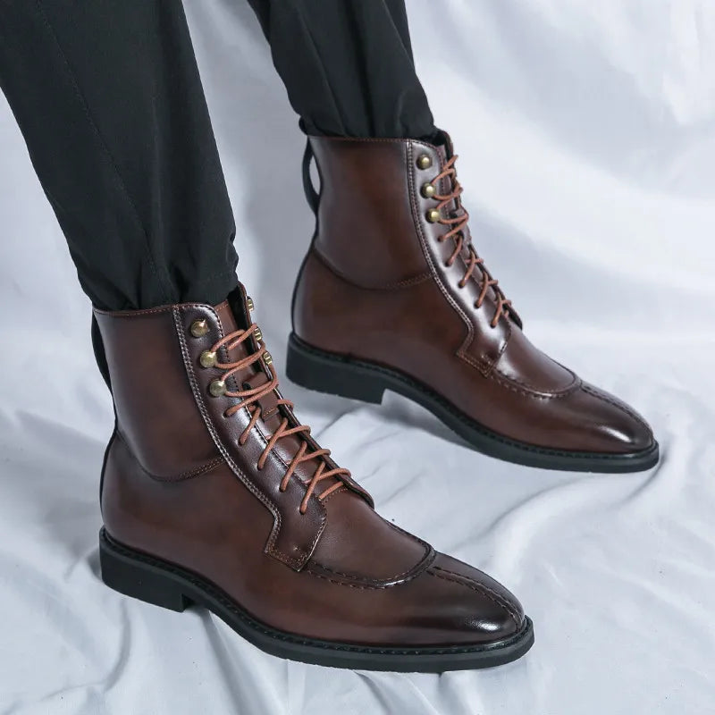 Leonard Chiswick Leather Lace-up Boots