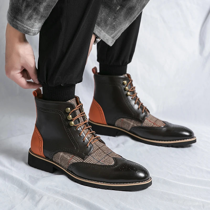 Ramon Adams Leather Lace-up Boots