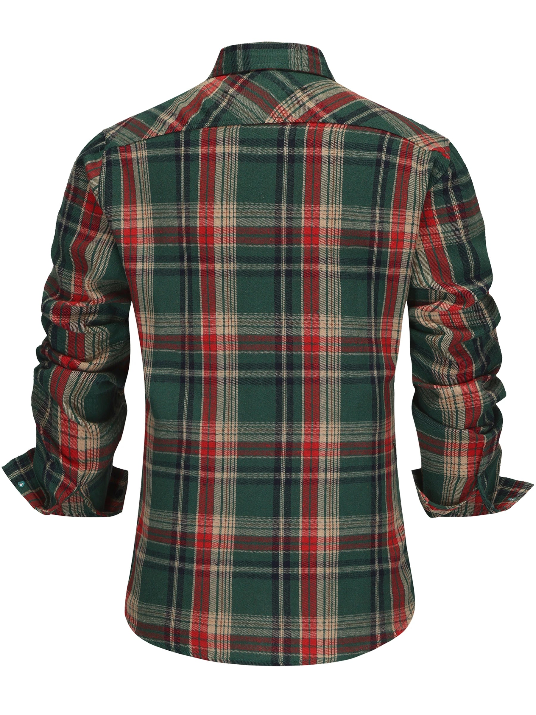 Vinthentic Men’s Coffee Plaid Flannel Shirt