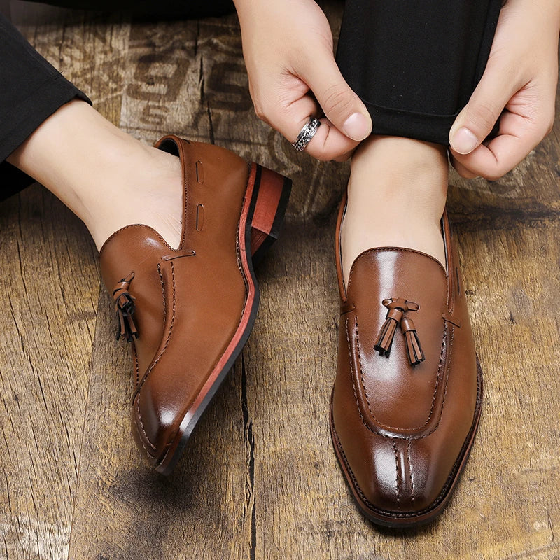 Gaston Chagall Leather Tassel Loafers