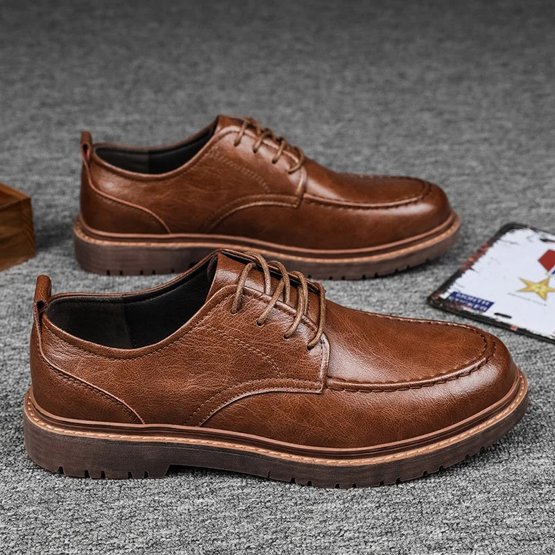 Grégoire Sestieri Brogue-Style Leather Sneakers