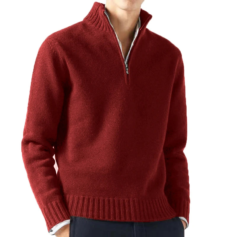 Leo Gatti Men’s Half Zip Turtleneck Knit Sweater