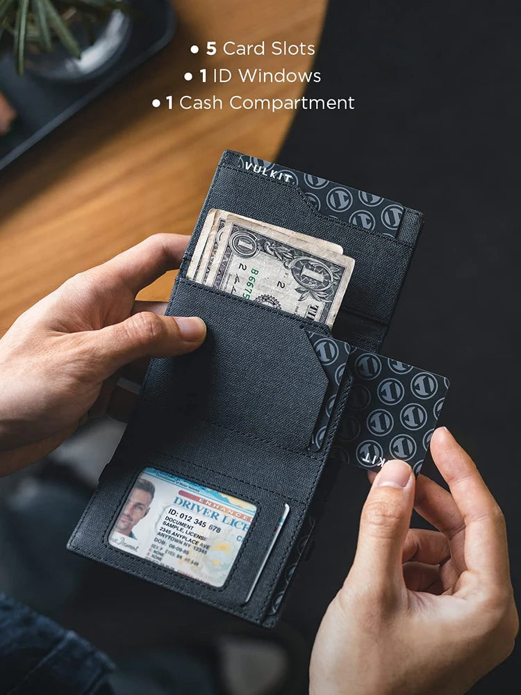 RFID Aluminum Card Holder Wallet – Slim Pop-Up Anti-Theft Men’s Minimalist Wallet