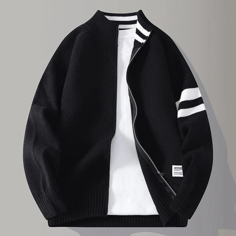 Full view of the Knit Zip Sweater silhouette