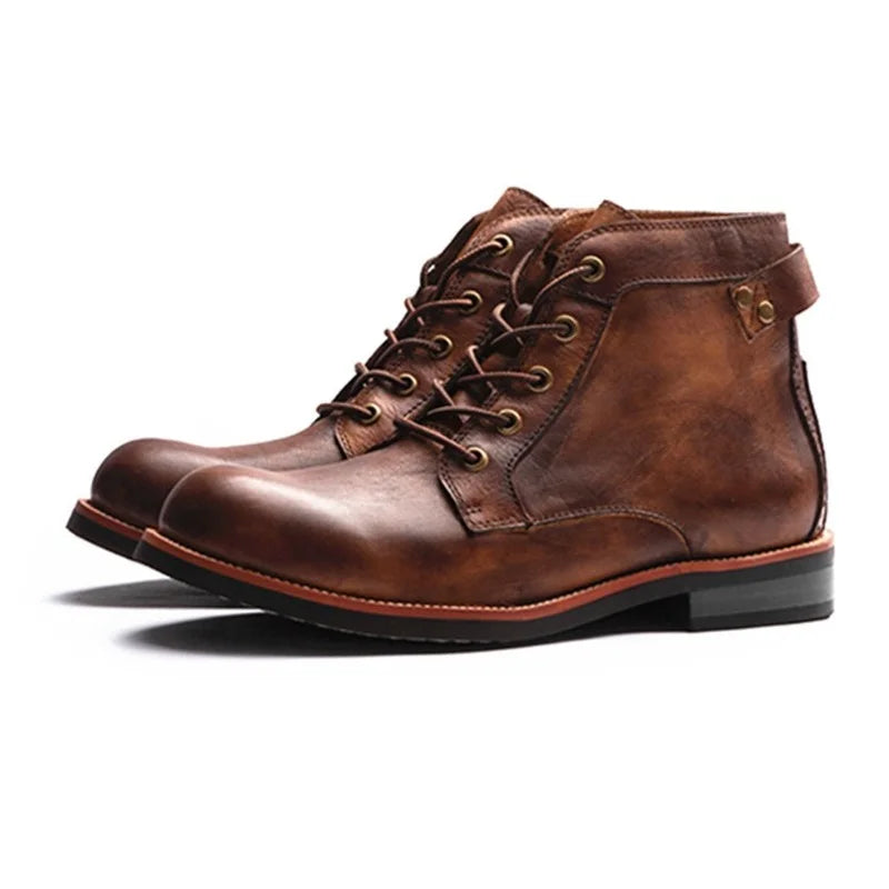 Clinton Adams Lace-up Leather Boots