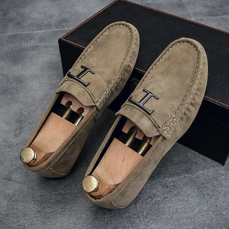 Didier Bellagrande Men’s Slip-On Suede Loafers
