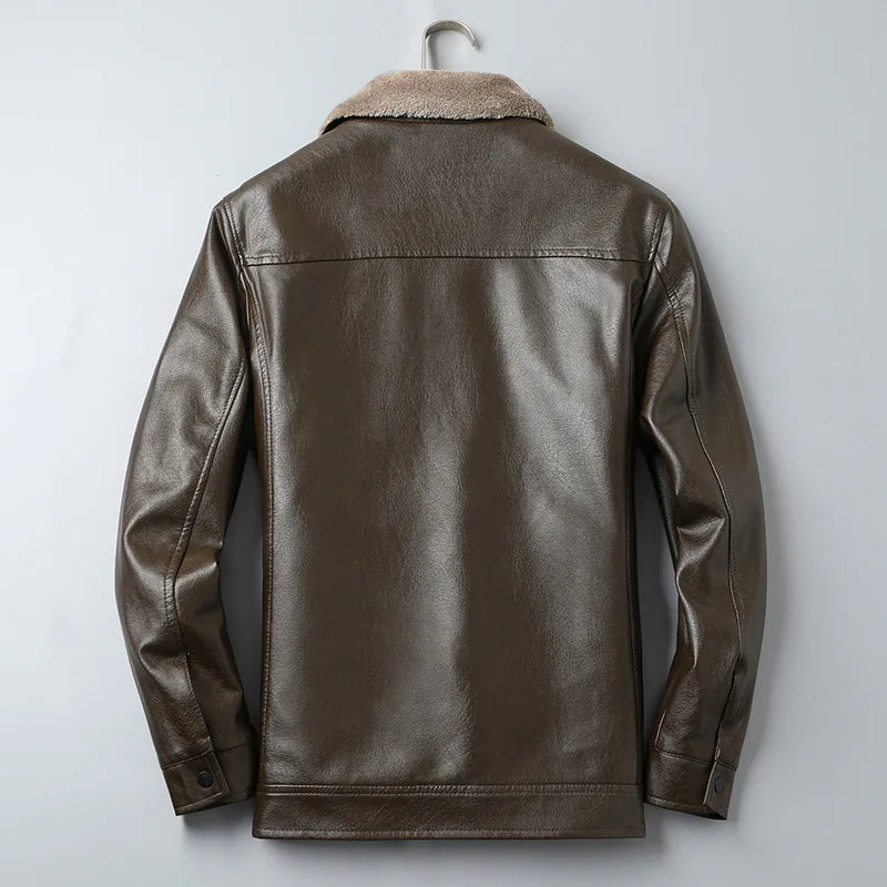 Lorenzo Taviani Fleece Leather Jacket