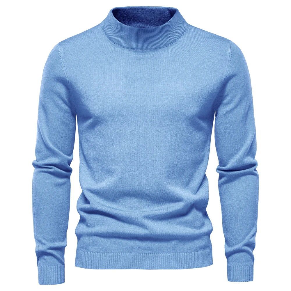 Alessio Moro Men Slim Fit Turtleneck Sweater Warm Winter Knit Pullover