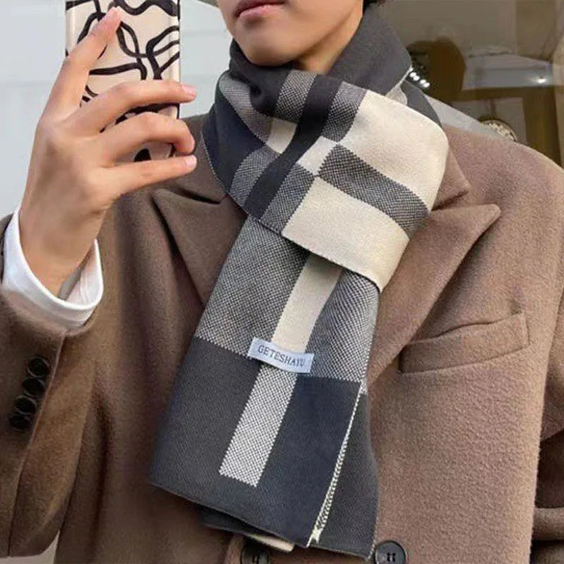 Vinthentic Men’s Checkered Shawl Wrap