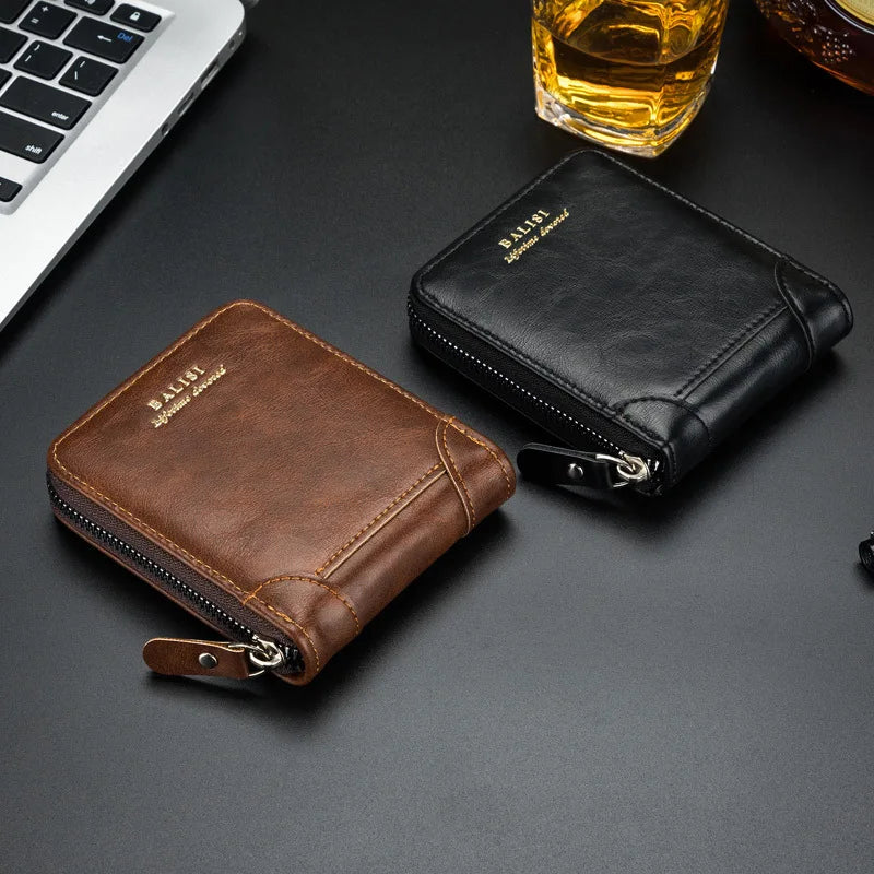 Vinthentic Vintage Leather Zip Wallet
