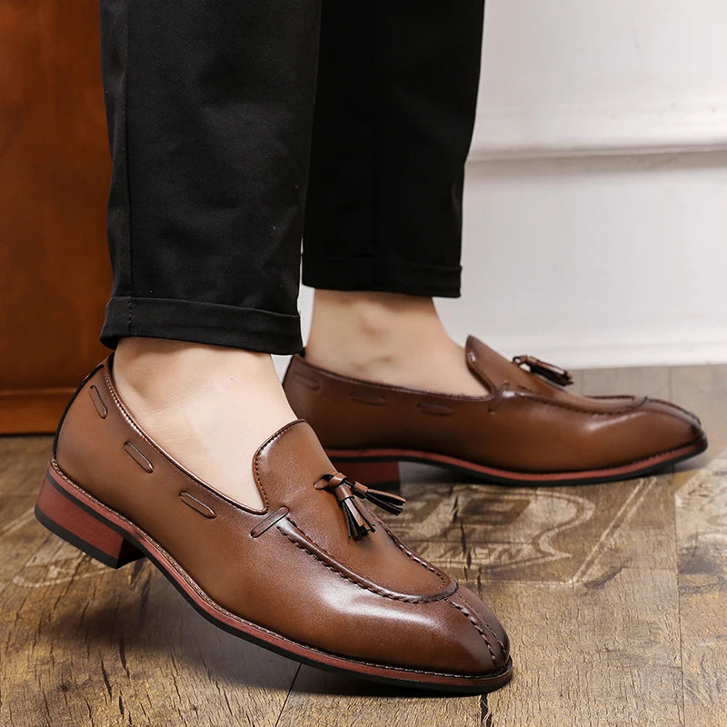 Gaston Chagall Leather Tassel Loafers