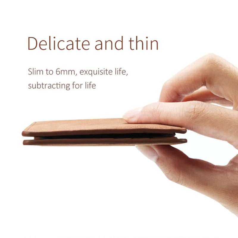 Retro Leather Wallet – Slim Bifold Money Purse with Coin Pocket & Card Holder