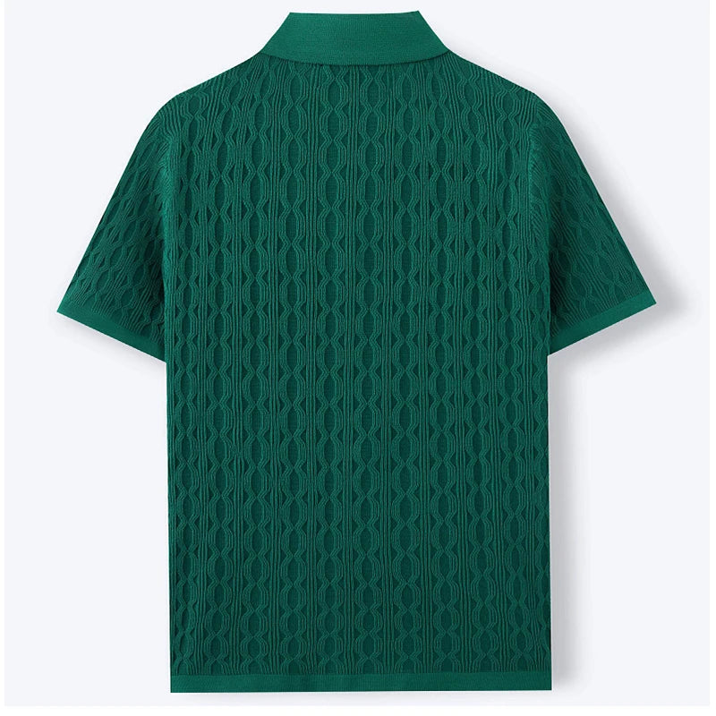 Max Bell Knitted Short Sleeve Polo Shirt