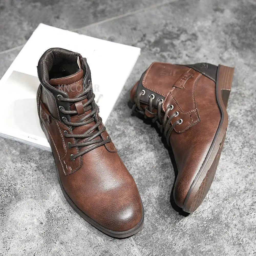 Alain Morandini Leather High-top Men’s Boots