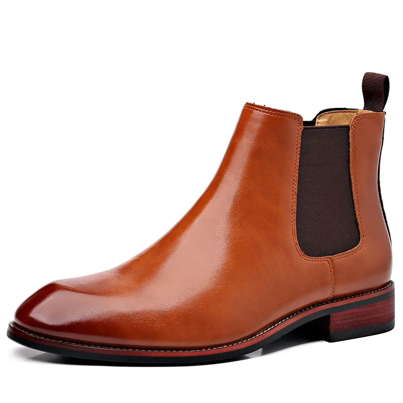 Giovanni Lorenzo Genuine Leather Chelsea Boots