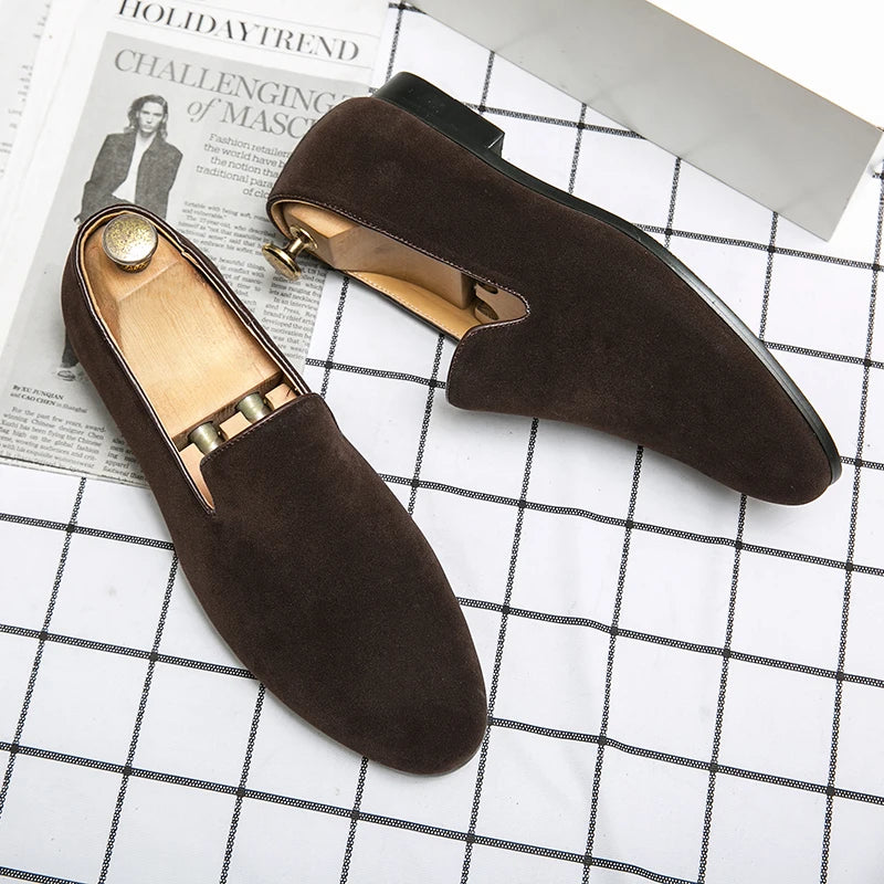 Florent Valducci Men’s Suede Slip-On Loafers