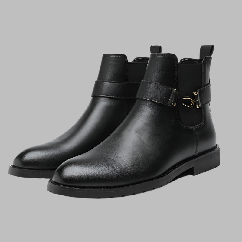 Dante Raphael Leather Strap-Detailed Chelsea Boots