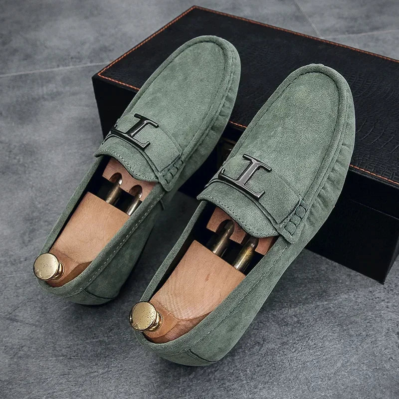 Didier Bellagrande Men’s Slip-On Suede Loafers