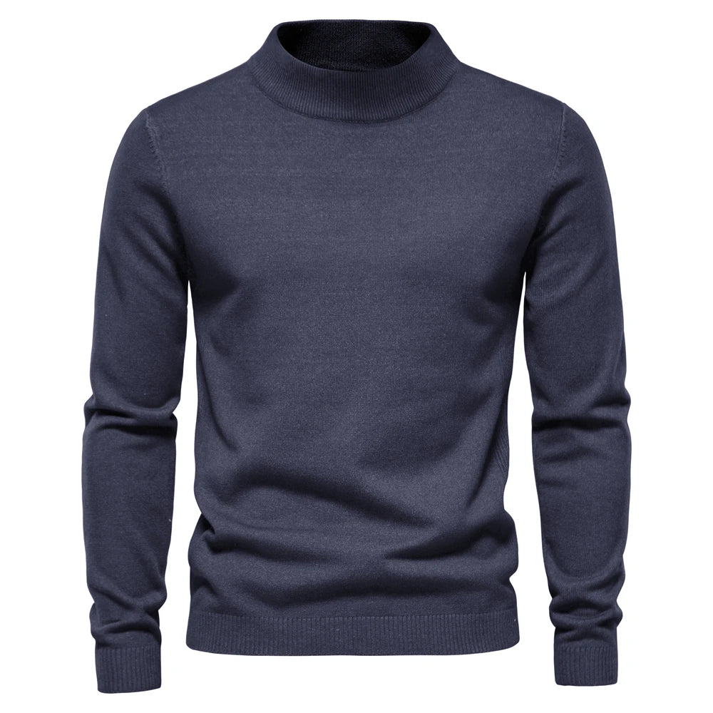 Alessio Moro Men Slim Fit Turtleneck Sweater Warm Winter Knit Pullover