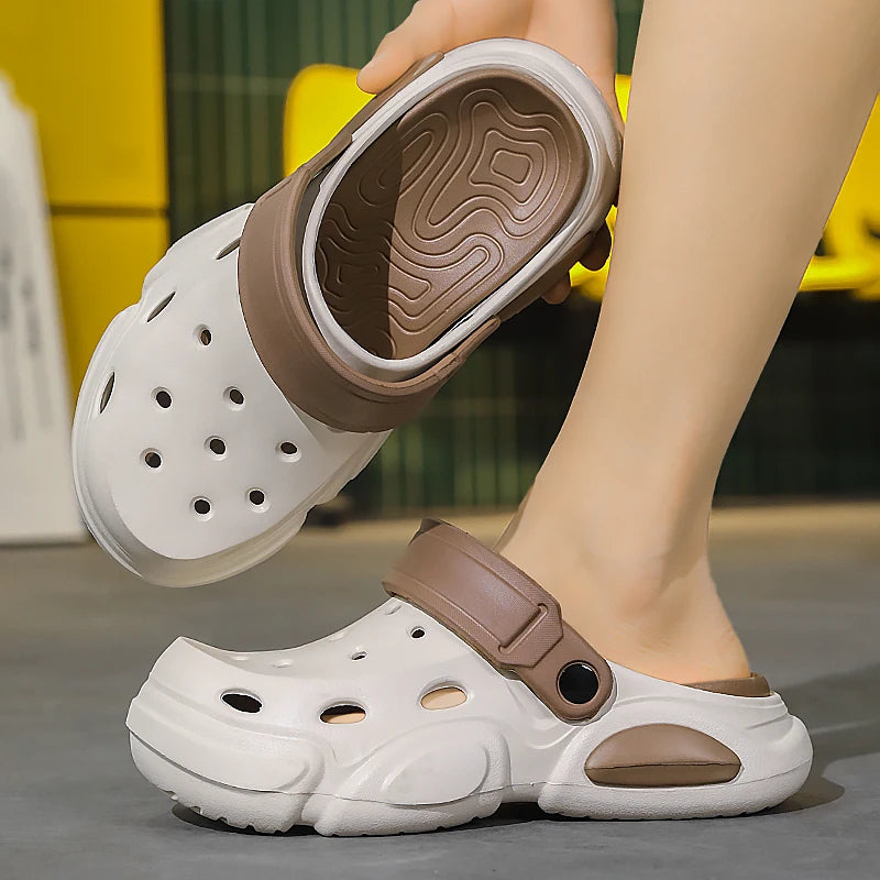Summer Men's Thick-Soled Non-Slip Breathable Toe-Cap Sandals