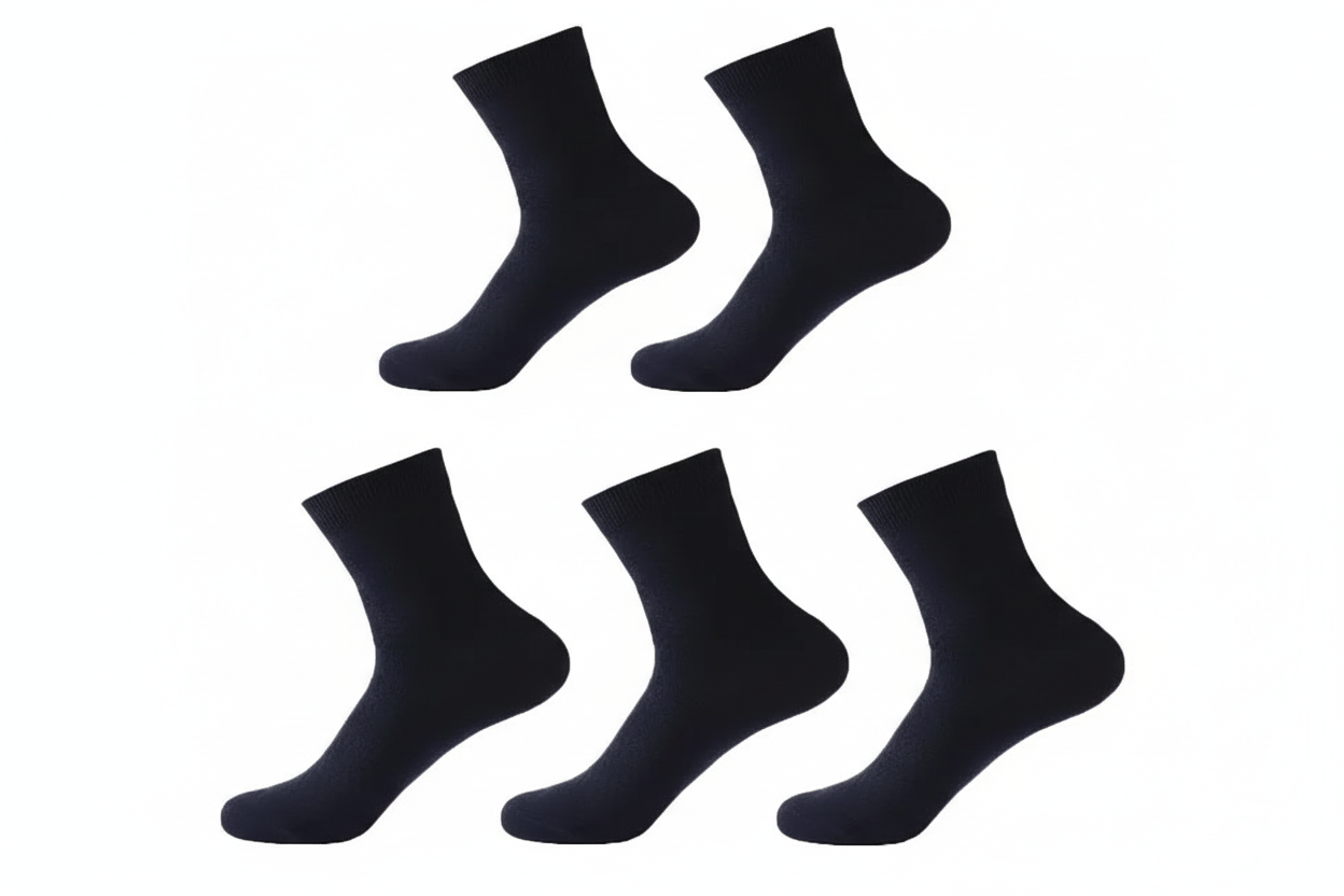 5 Pairs Bamboo Fabric Middle Socks