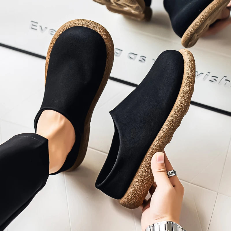 Lucien Bellucci Men’s Suede Mule Loafers