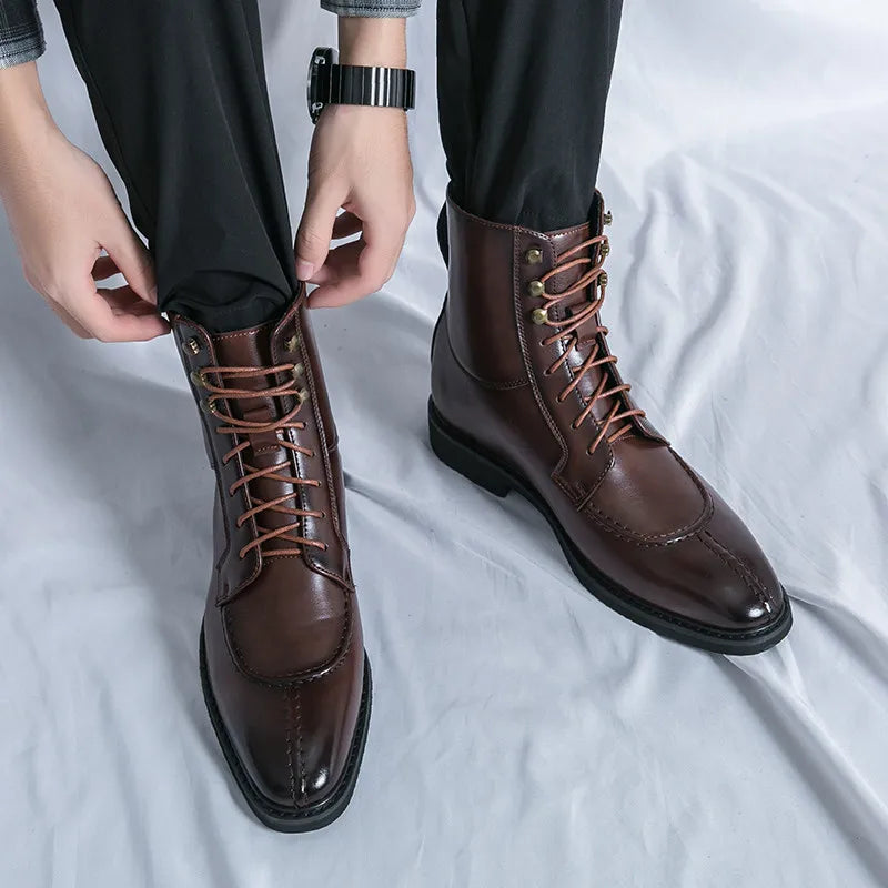 Leonard Chiswick Leather Lace-up Boots