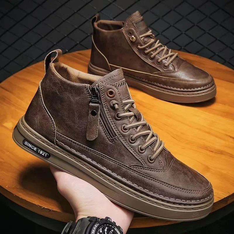 Antoine Carvagni Retro High-Top Ankle Boots