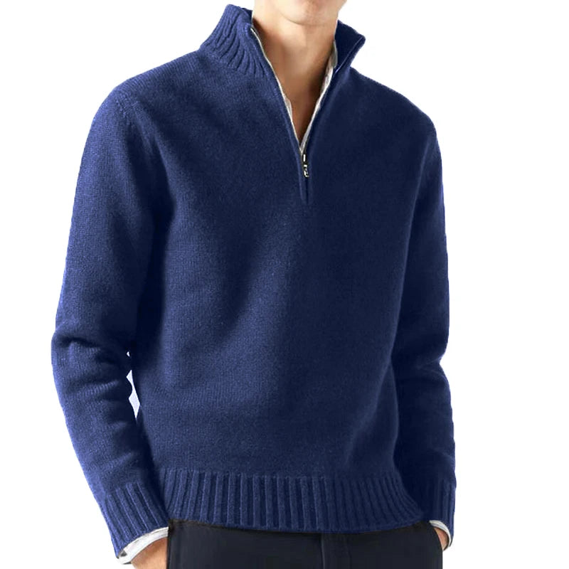 Leo Gatti Men’s Half Zip Turtleneck Knit Sweater
