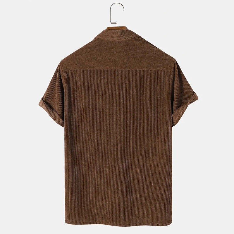 Vinthentic Vego Men's Corduroy Polo Shirt