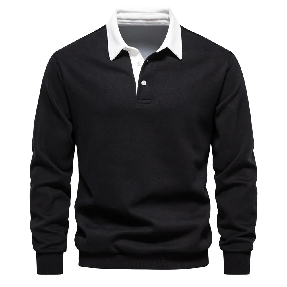 Matteo Sala Men Polo Collar Sweater Long Sleeve
