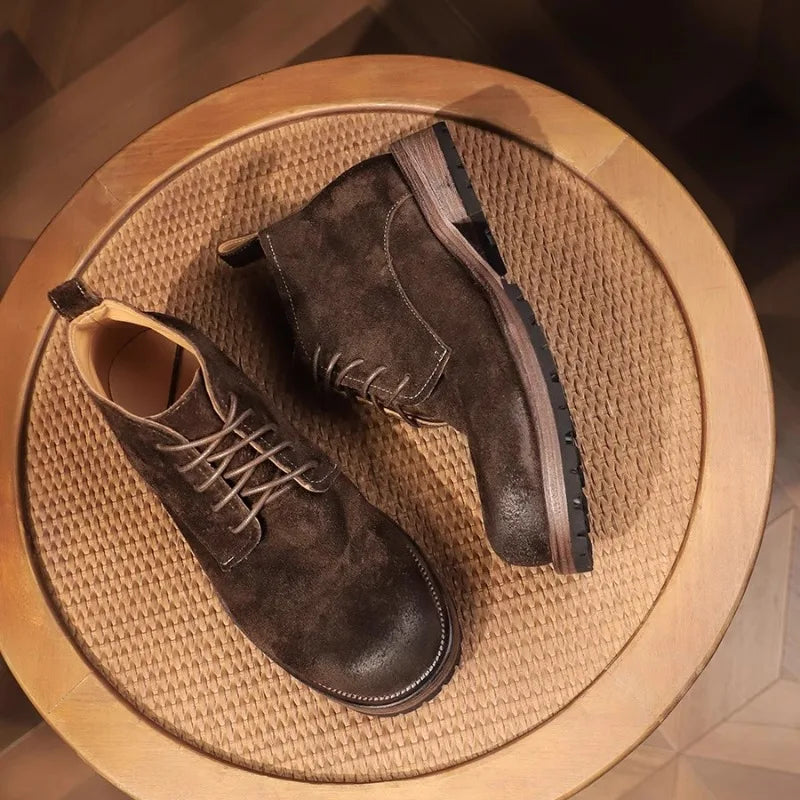 Armand Men’s Vintage Leather Motorcycle Boots