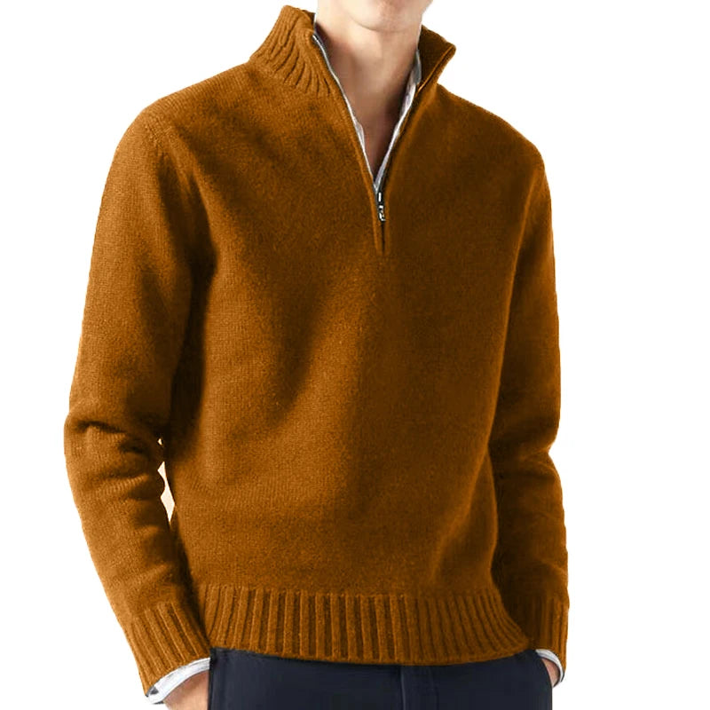 Leo Gatti Men’s Half Zip Turtleneck Knit Sweater