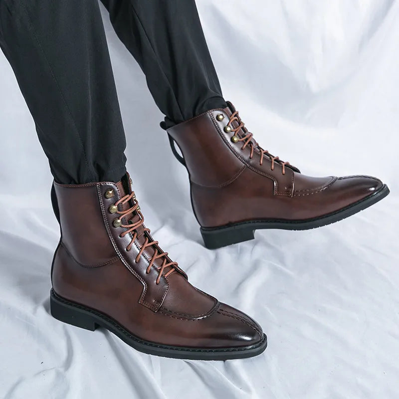 Leonard Chiswick Leather Lace-up Boots