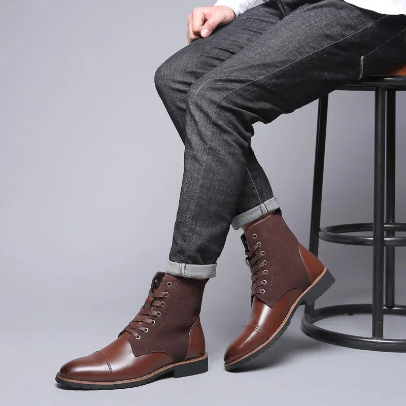 Rockport Crown Leather Lace-up Boots