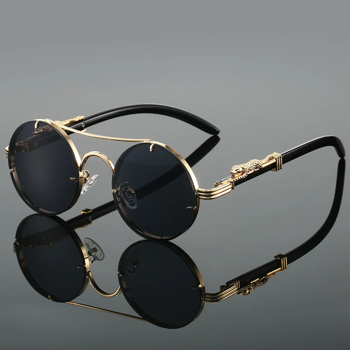 Nerio Tavolaro Vintage Round Baroque Sunglasses