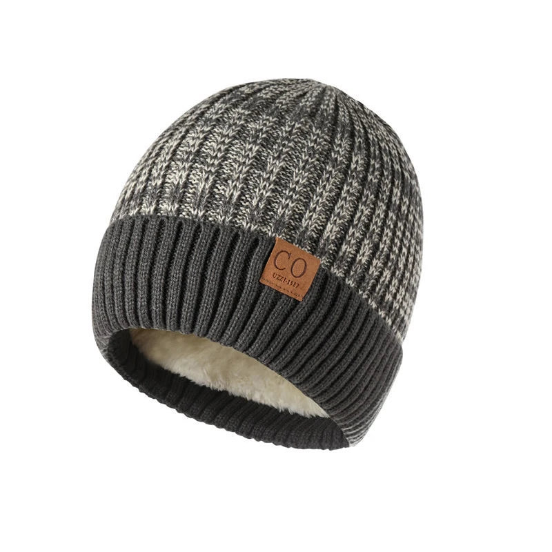 Vinthentic Unisex Two-Tone Knitted Winter Beanie