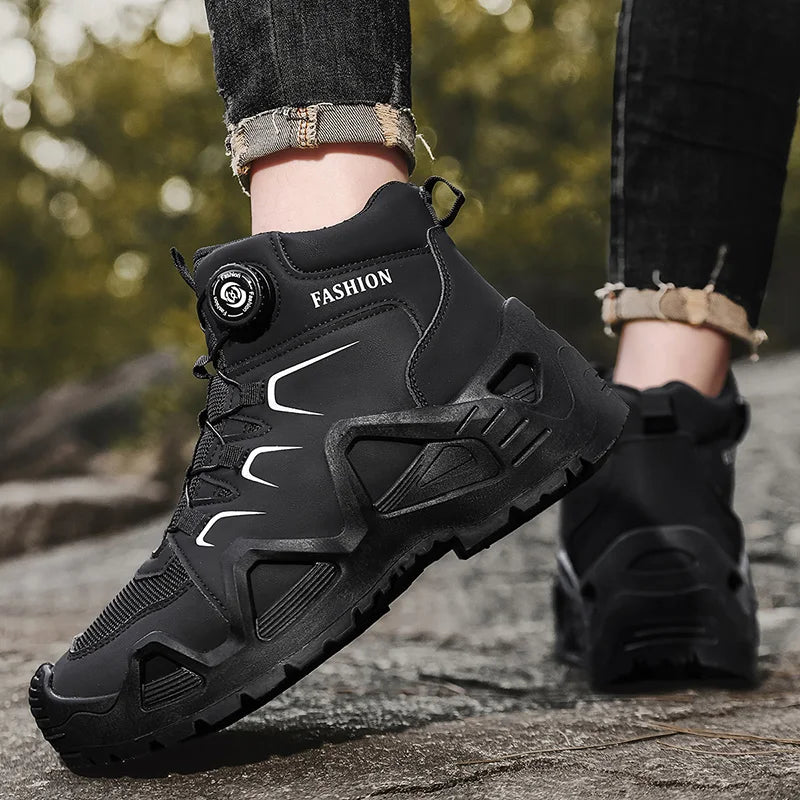 Étienne Men’s Black Motorcycle Ankle Boots