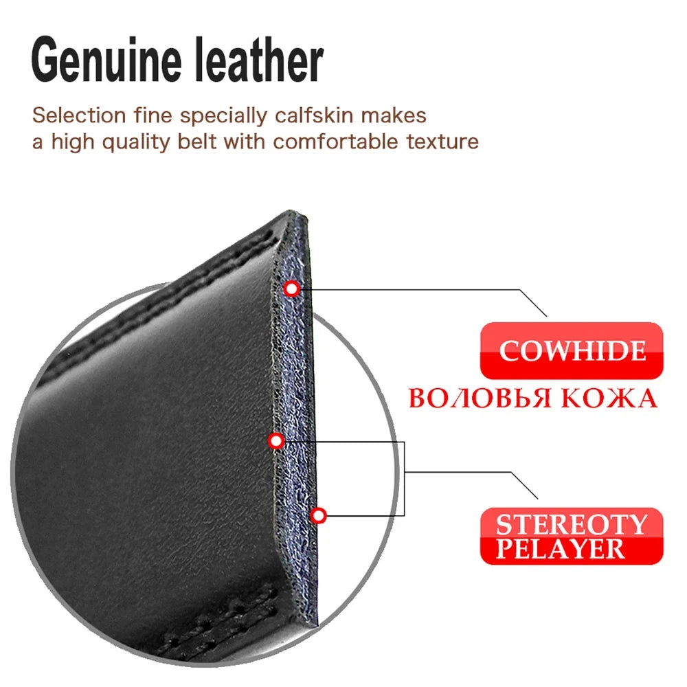 Men’s Genuine Leather Automatic Buckle Belt – Business Luxury Style