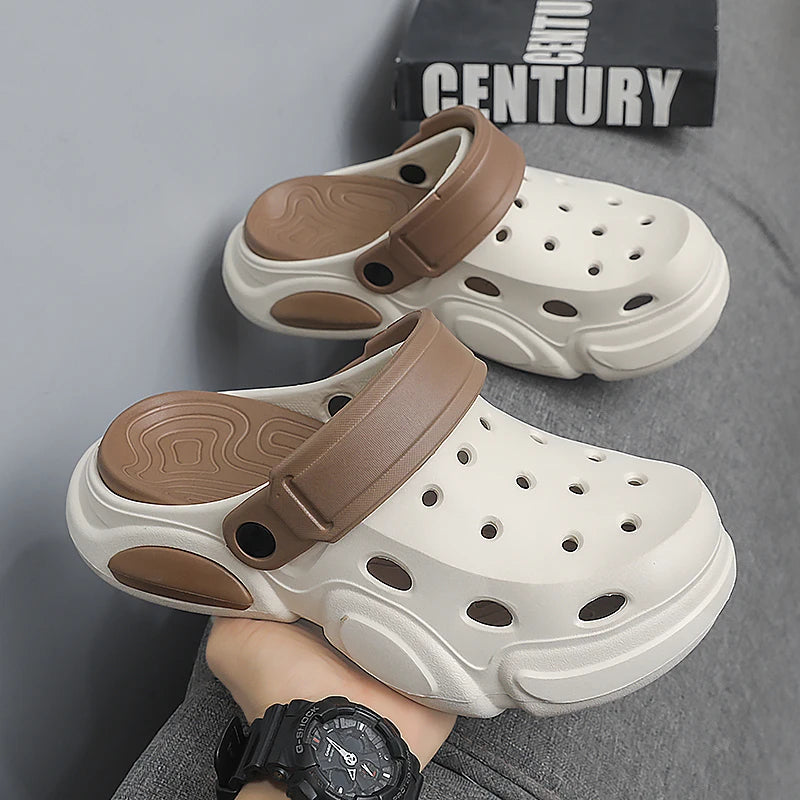 Summer Men's Thick-Soled Non-Slip Breathable Toe-Cap Sandals