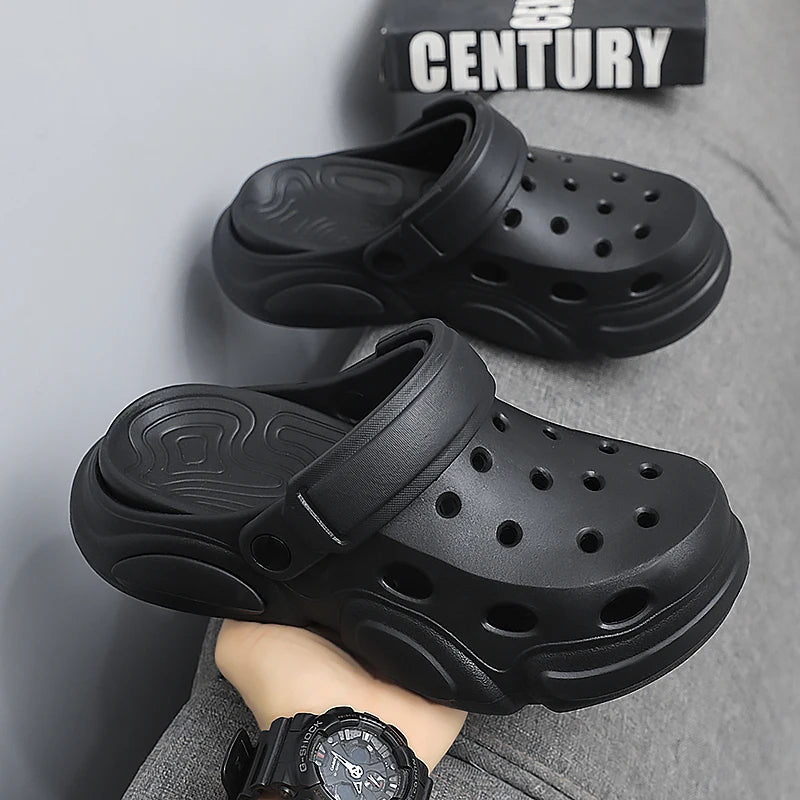 Summer Men's Thick-Soled Non-Slip Breathable Toe-Cap Sandals