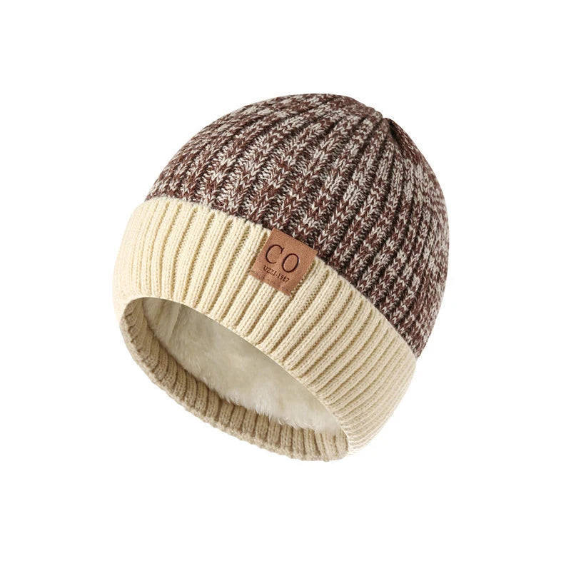 Vinthentic Unisex Two-Tone Knitted Winter Beanie