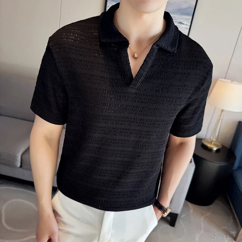 Jules Chéret Knitted Polo Shirt