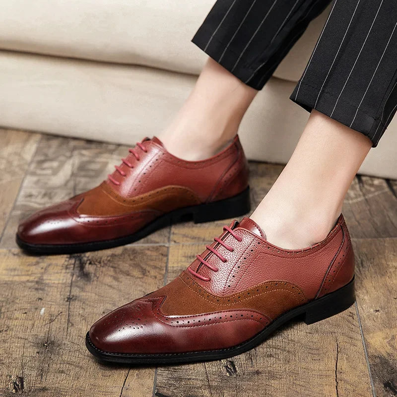 Niko Pirosmani Leather Brogue Shoes