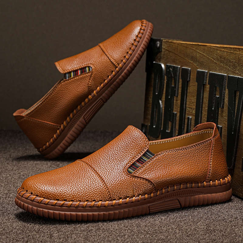 Leather comfort shoe highlighting its smooth upper