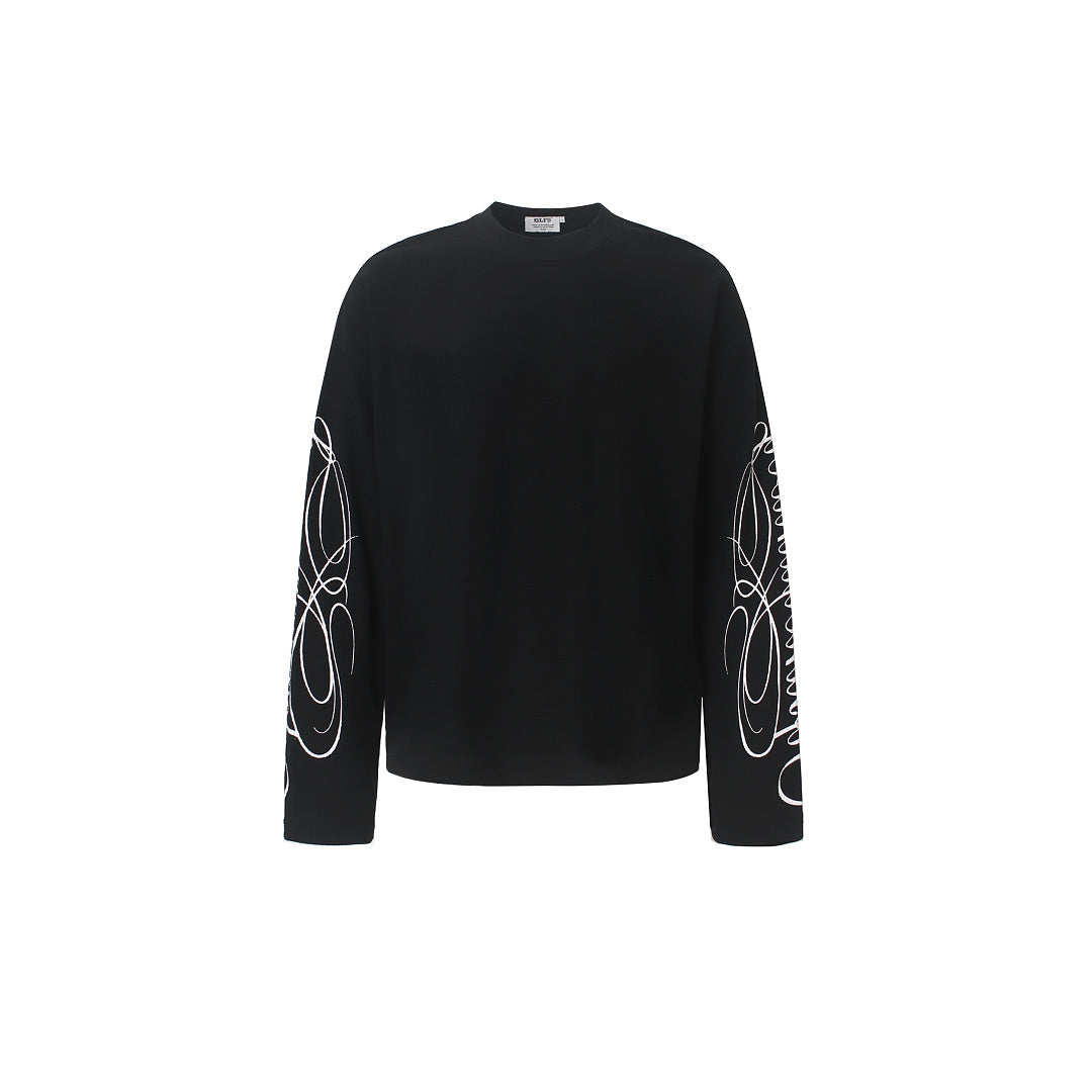 Leopard print long sleeve sweatshirt shown from the front