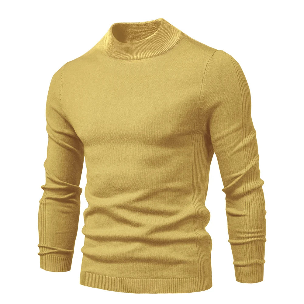 Alessio Moro Men Slim Fit Turtleneck Sweater Warm Winter Knit Pullover