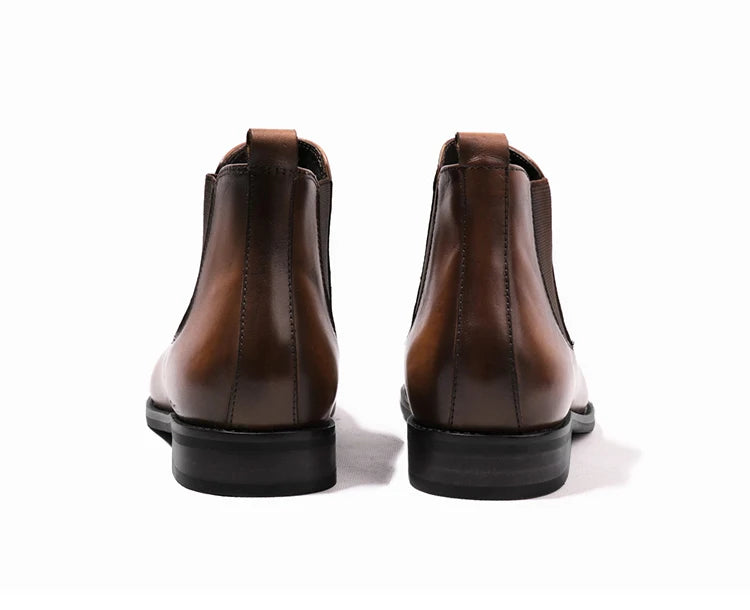 Leandro Bassano Genuine Leather Chelsea Boots