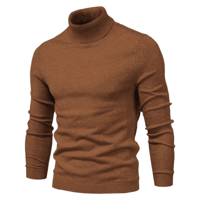 Alessio Moro Men Slim Fit Turtleneck Sweater Warm Winter Knit Pullover