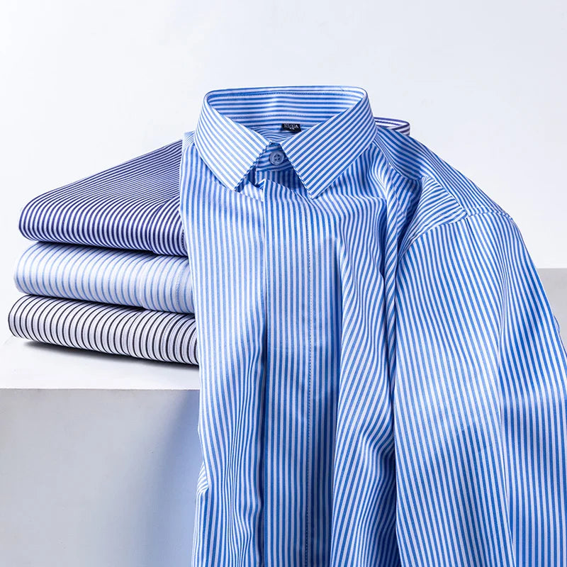 Nicolas Colombel Tailored Striped Button-Up